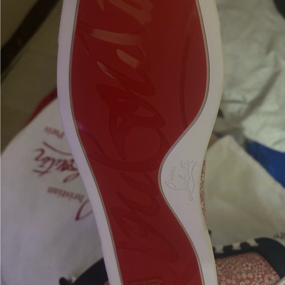 Custom designed Louis Vuitton red bottom sneakers - Picture 7 of 11